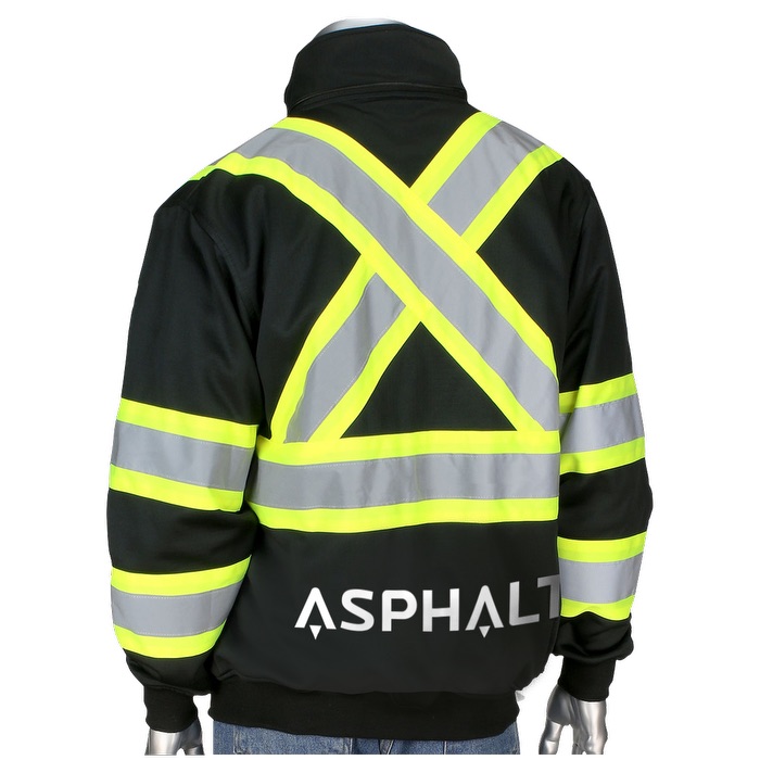 Two-Tone X-Back Full Zip Fleece Black Sweatshirt 25