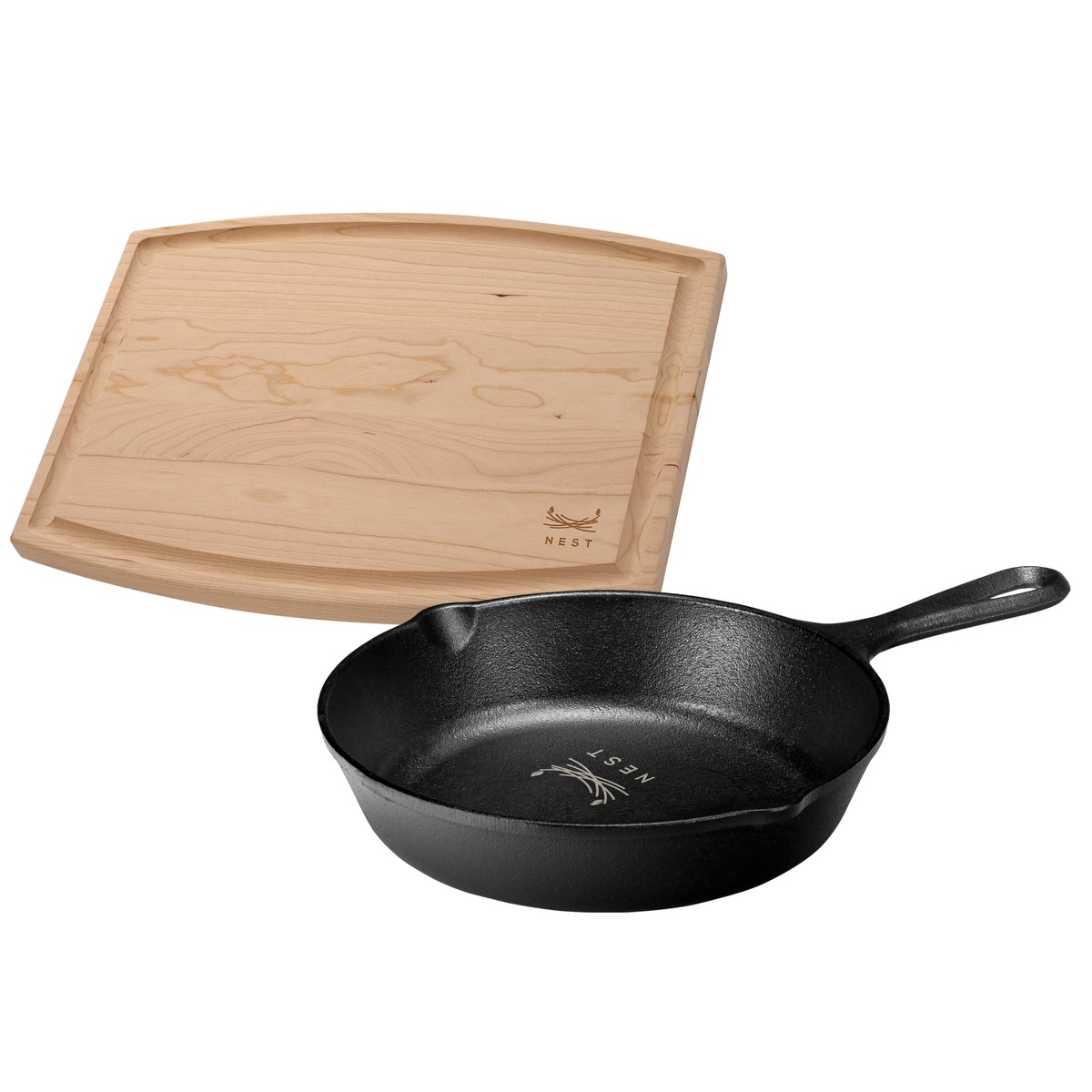 Lodge® 8" Skillet/12" Arch Cutting Board Gift Set 21